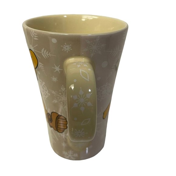 Vintage Disney Winnie The Pooh Cup Mug Snowflake 14oz Tall Latte 5.25" Porcelain - Picture 4 of 7